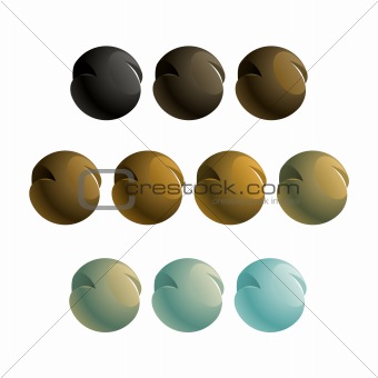 metallic balls design element