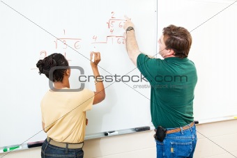 Math Class - Student and Teacher