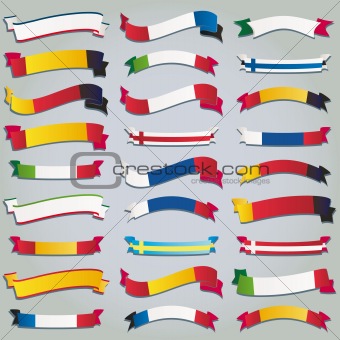Ribbons of Europe vector flag
