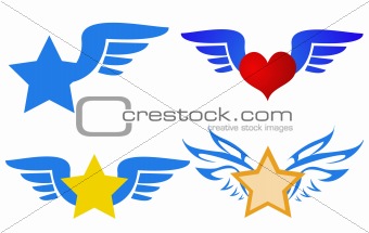 flying logos vector
