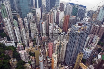 Hong Kong Wan Chai from above