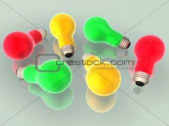 Light bulbs 3d