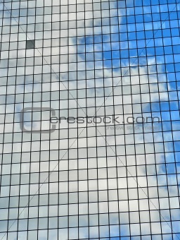 Skycraper clouds  reflections