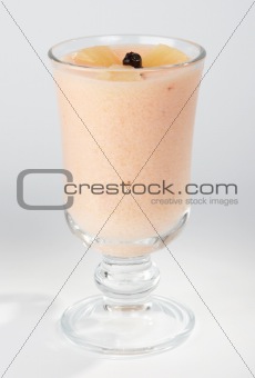 Fruit dessert in a cup.