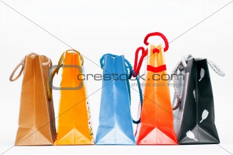 Christmas colorful paper bags