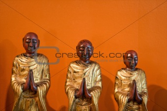 Wooden statues.