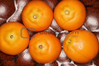 Five tangerines.