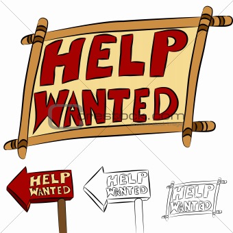 Help Wanted Sign Set