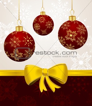background with Christmas balls
