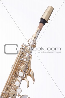 Soprano Saxophone Isolated On White