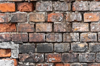 Abandoned brick wall texture