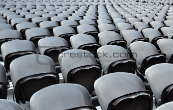 A rows black seats 