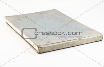 Old blue notebook isolated