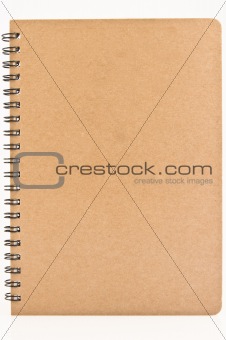 Brown plain closed notebook