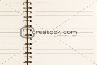 empty open notebook 