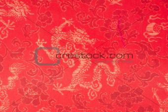 Red paper dragon pattern
