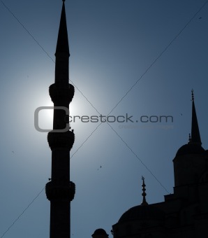 Blue Mosque silhouette