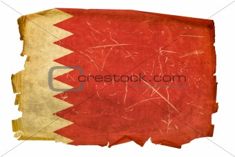 Bahraini Flag old, isolated on white background