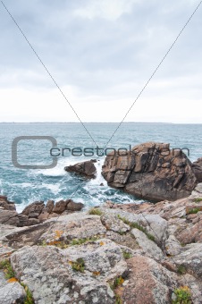 Sea and Rocks on Brittany coast