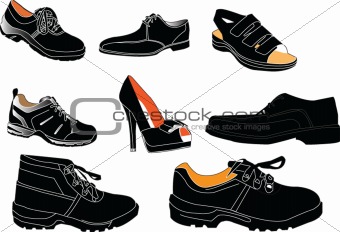 footwear collection - vector