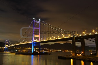 Tsing Ma Bridge night view