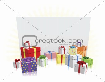 Gifts and Sign Concept