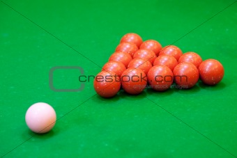 Red snooker balls 