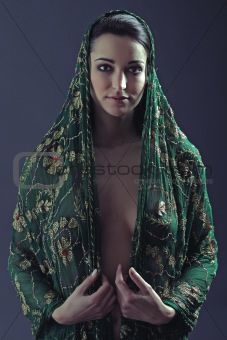 Young woman with cape