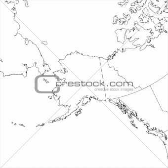 Blank Alaska Map