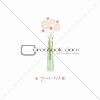 Flowers in the vase, vector illustration