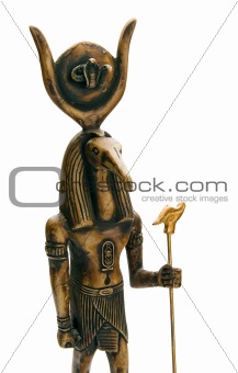 Egyptian Statue, isolated on white background