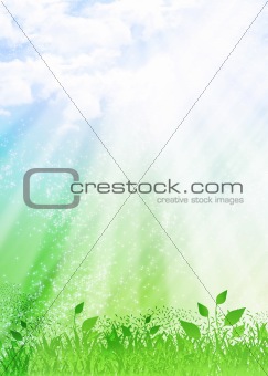 Nature background with clouds