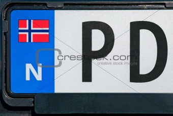 norwegian vehicle registration plate