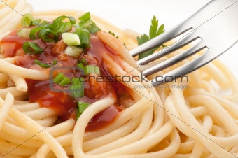Spaghetti with tomato sauce 