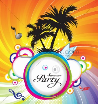abstract summer party background 