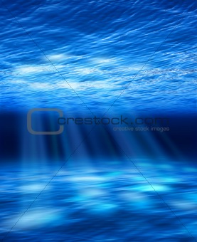 Light beams underwater