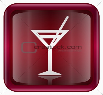 wineglass icon dark red, isolated on white background
