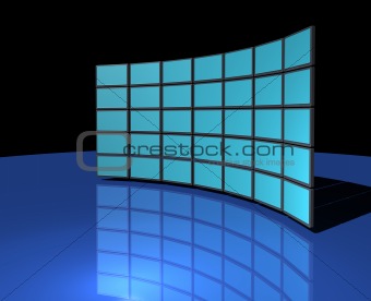 Widescreen monitor wall