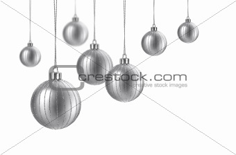 Silver Christmas balls