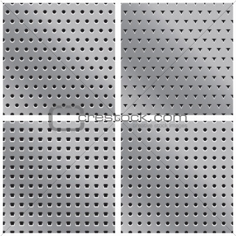 4 vector metal textures with holes
