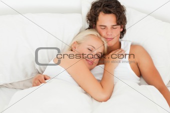Quiet couple sleeping