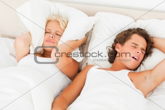 Couple waking up