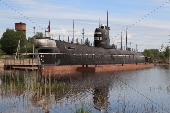 Docked submarine