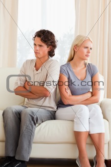 Portrait of a couple after an argument