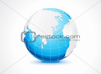 abstract blue globe