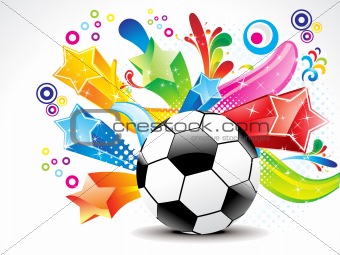 abstract football with colorful star