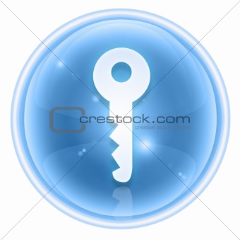 Key icon ice, isolated on white background