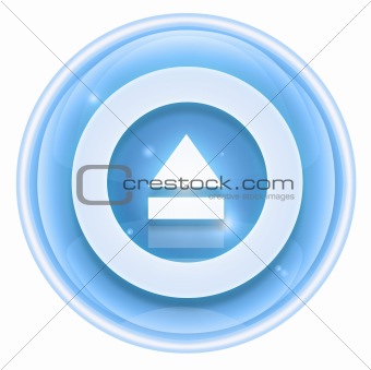Eject icon ice, isolated on white background.