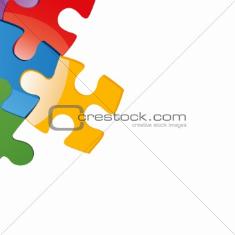 Vector illustration of puzzle pieces 