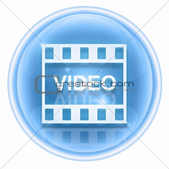 Film icon ice, isolated on white background.